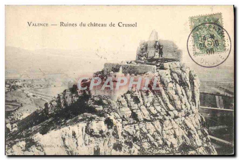 Old Postcard Valencia crussol ruins of castle