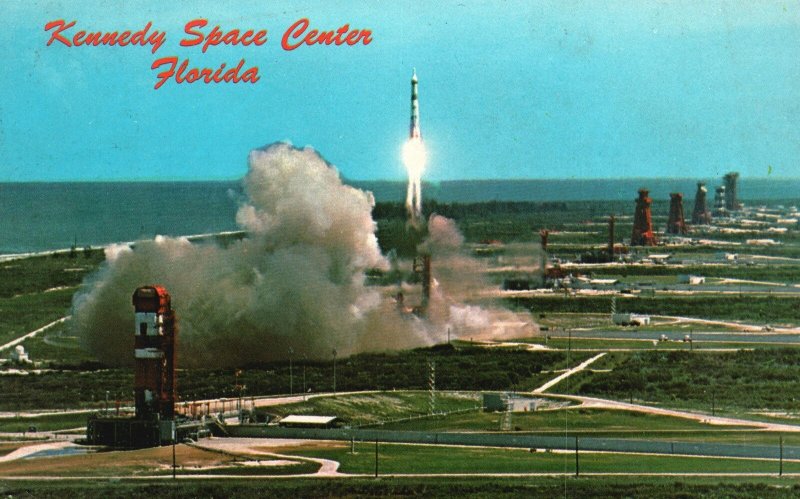 Vintage Postcard 1973 Kennedy Space Center American Astronauts Launch Site FL 