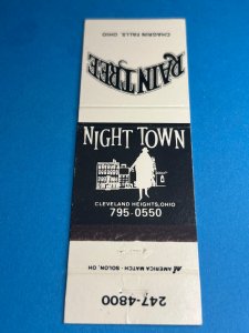 Matchbook Cover Rain Tree Night Town Cleveland Heights Chagrin Falls, Ohio MB162