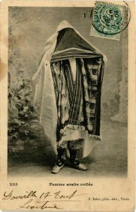 CPA AK Femme Arabe Voilée - Type ALGERIE (856107)