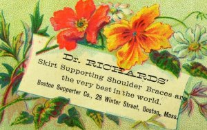 1870's-80's Dr. Richards' Skirt Supporting Shoulder Braces Trade Card D2