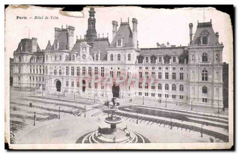 Paris Postcard Old City Hall