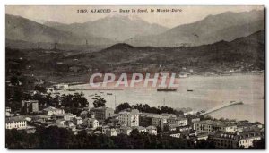 Old Postcard Corsica Ajaccio Corsica In the background Monte Doro