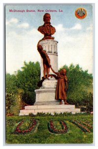 McDonogh Statue New Orleans Louisiana LA UNP DB Postcard Y1