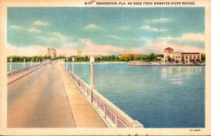 Florida Bradenton Seen From Manatee River Bridge Curteich