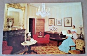 PA postcard Wheatland interior Lancaster Pennsylvania drawing room girls