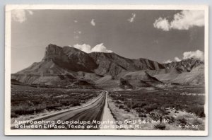 Approaching Guadalupe Mtns On US 62 Between El Paso TX And Carlsbad Postcard Q23