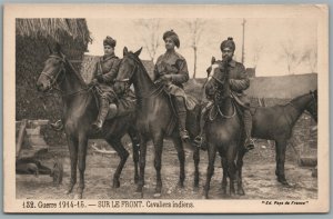 INDIAN CAVALRY 1914-1915 WWI ERA ANTIQUE POSTCARD