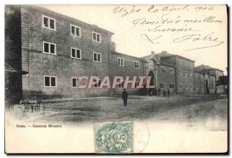 Postcard Old Barracks Army Barracks Uzes Brueys