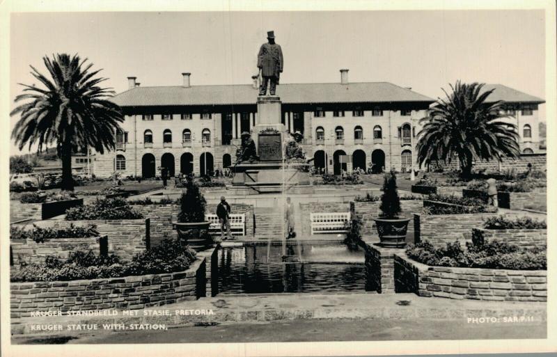 South Africa Kruger Statue with Station Pretoria 01.94