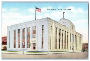 c1940 Post Office Exterior Building Sioux City Iowa Vintage Antique IA Postcard