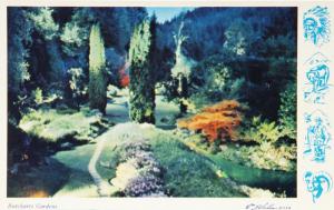 Butchart Gardens Victoria BC Night Illuminations c1978 Vintage Postcard D32