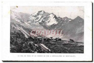 Old Postcard Col de Voza and Railway has Cremaillere Mont Blanc