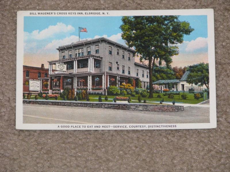 Bill Wagener`s Cross Keys Inn, Eldridge, N.Y., used vintage card