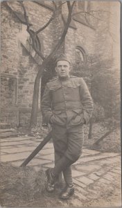 RPPC Postcard Military Soldier WWI