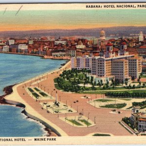 c1940s Havana, Cuba Hotel Nacional Maine Park Waterfront Skyline Beach A347