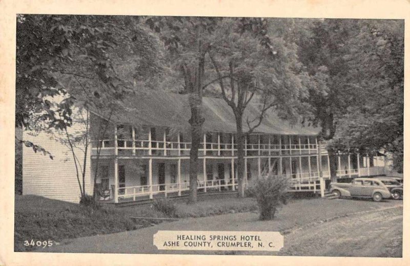 Crumpler North Carolina Healing Springs Hotel Vintage Postcard JI658250