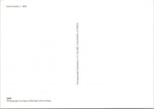 Repro~Rock & Roll~Rockabilly Singer GENE VINCENT Lighting Cigarette 4X6 Postcard