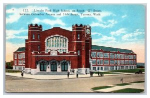 Lincoln Park High School Building Tacoma Washington WA UNP DB Postcard R9