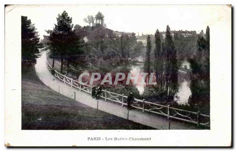 Old Postcard Paris Buttes Chaumont