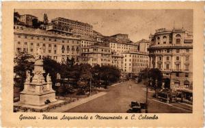 CPA AK GENOVA Piazza Acquaverde e Monumento a C. Colombo ITALY (524155)