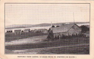 Postcard Historic Cabins 18 Miles St Stephen Canada