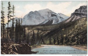 Mount Temple And Saddle Mountain From West Of Laggan, ALBERTA, Canada, PU-1906