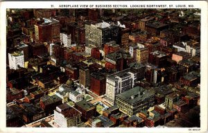 Postcard AERIAL VIEW SCENE St. Louis Missouri MO AM1107