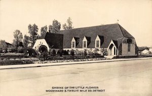 Shrine Of The Little Flower Real Photo - Detroit, Michigan MI