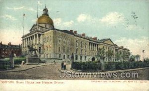 State House & Hooker Statue - Boston, Massachusetts MA