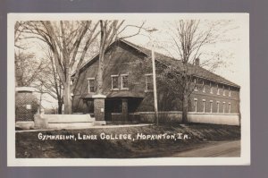 Hopkinton IOWA RPPC 1940 GYMNASIUM LENOX COLLEGE nr Monticello Manchester Delhi