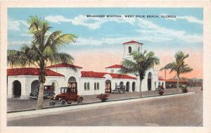 D95/ West Palm Beach Florida Fl Postcard c1915 Seaboard Railroad Station Depot