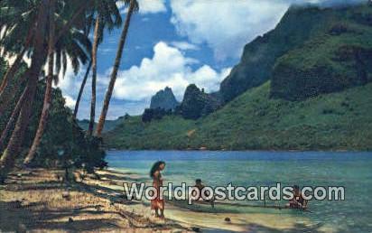 Tahiti French Polynesia Pan Am, Paopae Bay, Cook's Bay, Moorea Tahiti Pan Am,...