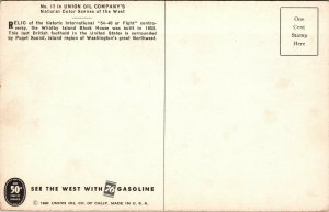 Vtg 1940 Whidby Island Block House Washington WA Unused Postcard