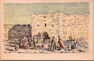 Israel Herod's Gate Jerusalem Ludwig Blum Ludwig Blum Palestine Postcard C032