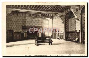 Old Postcard Chateau de Pierrefonds Reception furniture