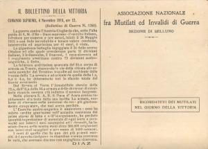 Italian military CARLO DELCROIX Belluno victory bulletin WW1 Vittorio Emanuele