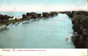 Looking From High Bridge Lincoln Park Chicago IL Postcard Standard View Card