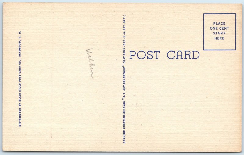 1937 Sundance, Wyo. Devil's Tower Ancient Tree Stump Basalt Volcano WY PC A246