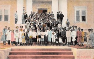 Lavras, Brazil  MISSION~STUDENTS IN COLLEGE FOR BOYS Children  ca1910's Postcard