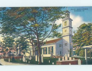 Linen CHURCH SCENE Richmond Virginia VA AD1824