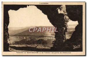 Old Postcard Panorama Saint Nectaire Given L & # 39Interieur Caves Chateauneuf