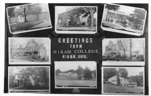 Hiram Ohio Hiram College Multiview Greetings Real Photo Postcard AA79777