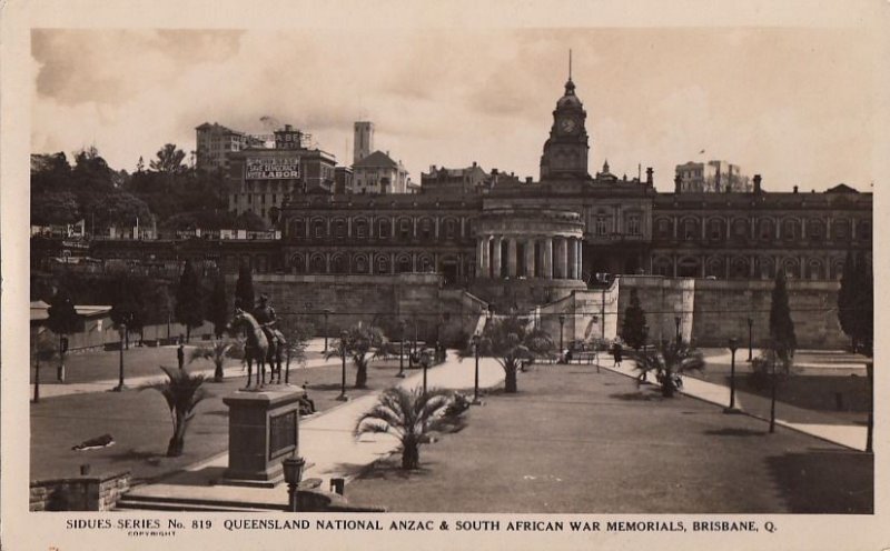 RPPC Queensland National Anzac South African War Memorial Brisbane Australia