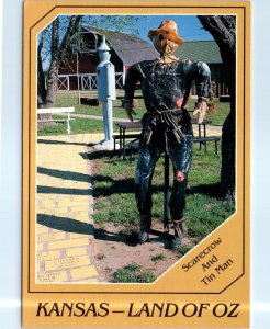 Postcard - Scarecrow and Tin Man, Land Of Oz - Liberal, Kansas