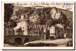 Old Postcard Meyrueis Clock Tower I and the Notre Dome de Bonsecours