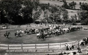 South Woodstock VT Green Mountain Horse Assoc Vintage Horses RPPC PC