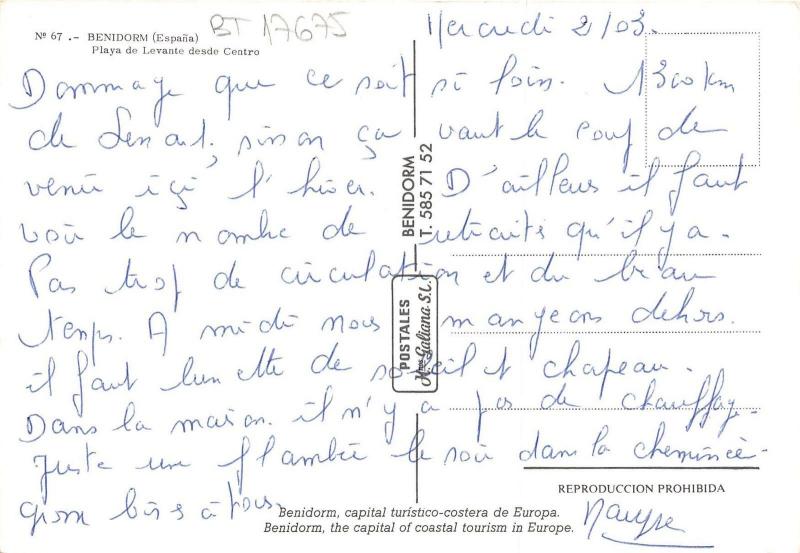 BT17675 Benidorm playa de levante desde centro   spain