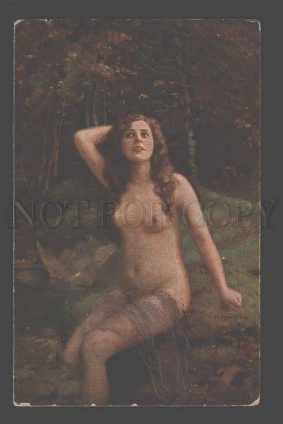 092563 MERMAID w/ LONG HAIR by Ernst Schneider Vintage PC