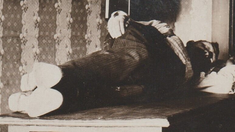 Chadron NEBRASKA RPPC 1908 INTERIOR DOCTOR'S OFFICE M.D. Osteopath Dr. Sperling